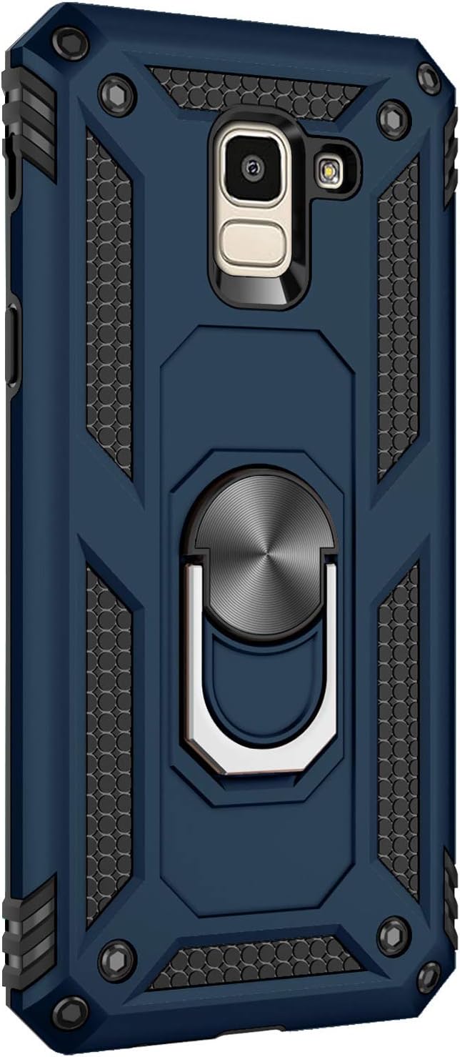 for Samsung Galaxy J6 2018 case Hard Shell Military Duty Protective Cover with Holder 360°Ring Cases for Magnetic Car Mount