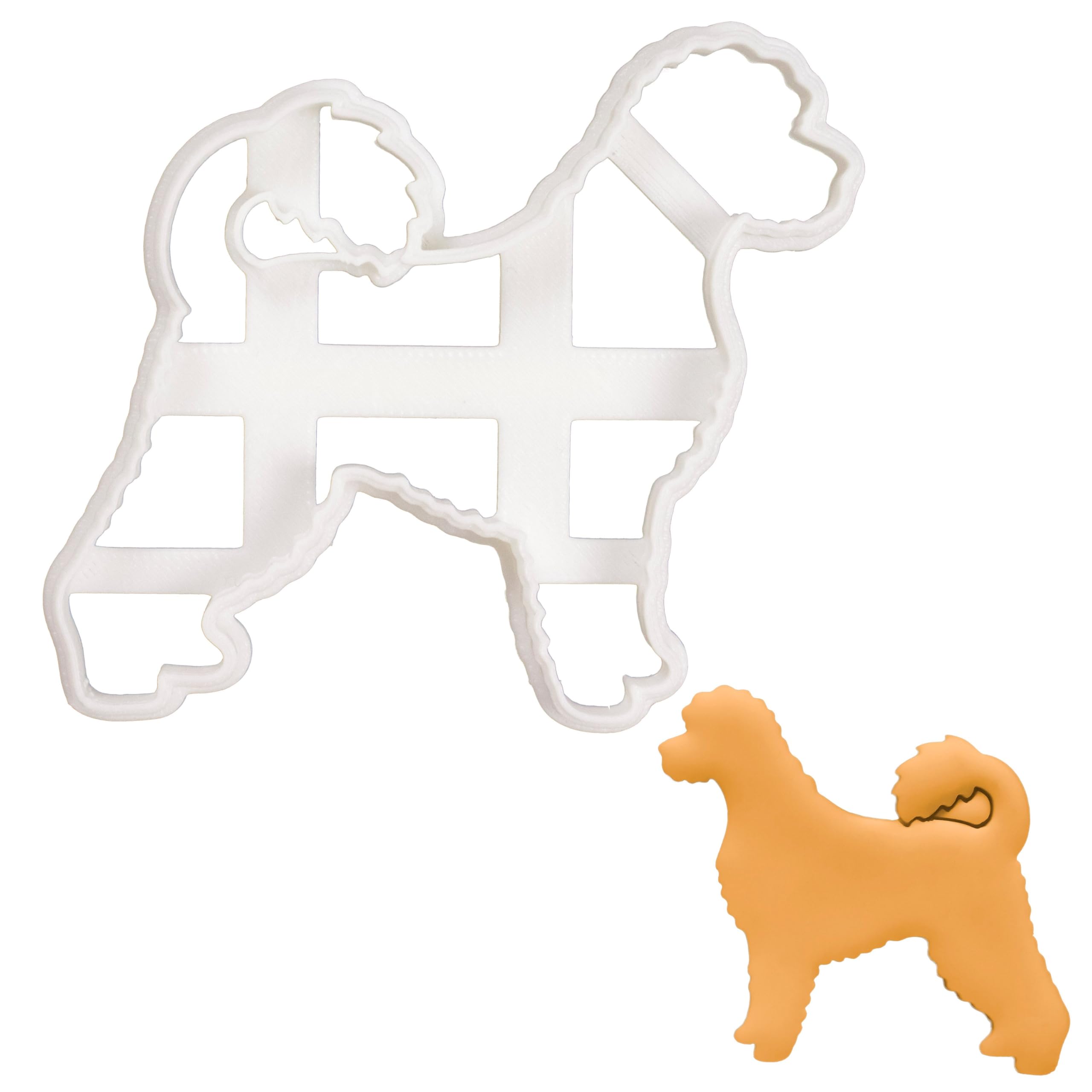 BAKERLOGY Portuguese Water Dog Body Cookie Cutter - Detailed Biscuit Cutter Design for Baking and Crafts, Ideal on Fondant, Dough, Clay