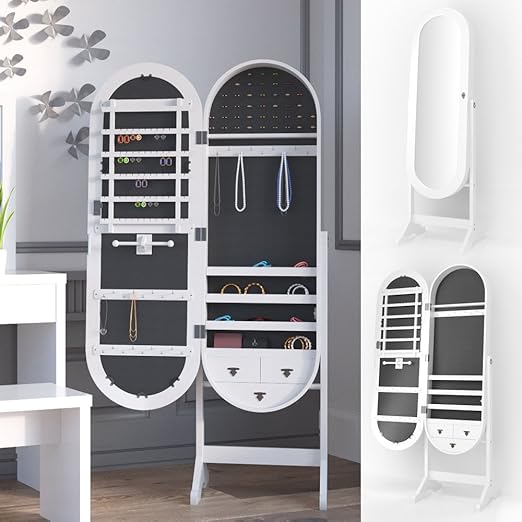 Schmuckschrank Spiegelschrank Standspiegel abschließbar Schmuckkasten