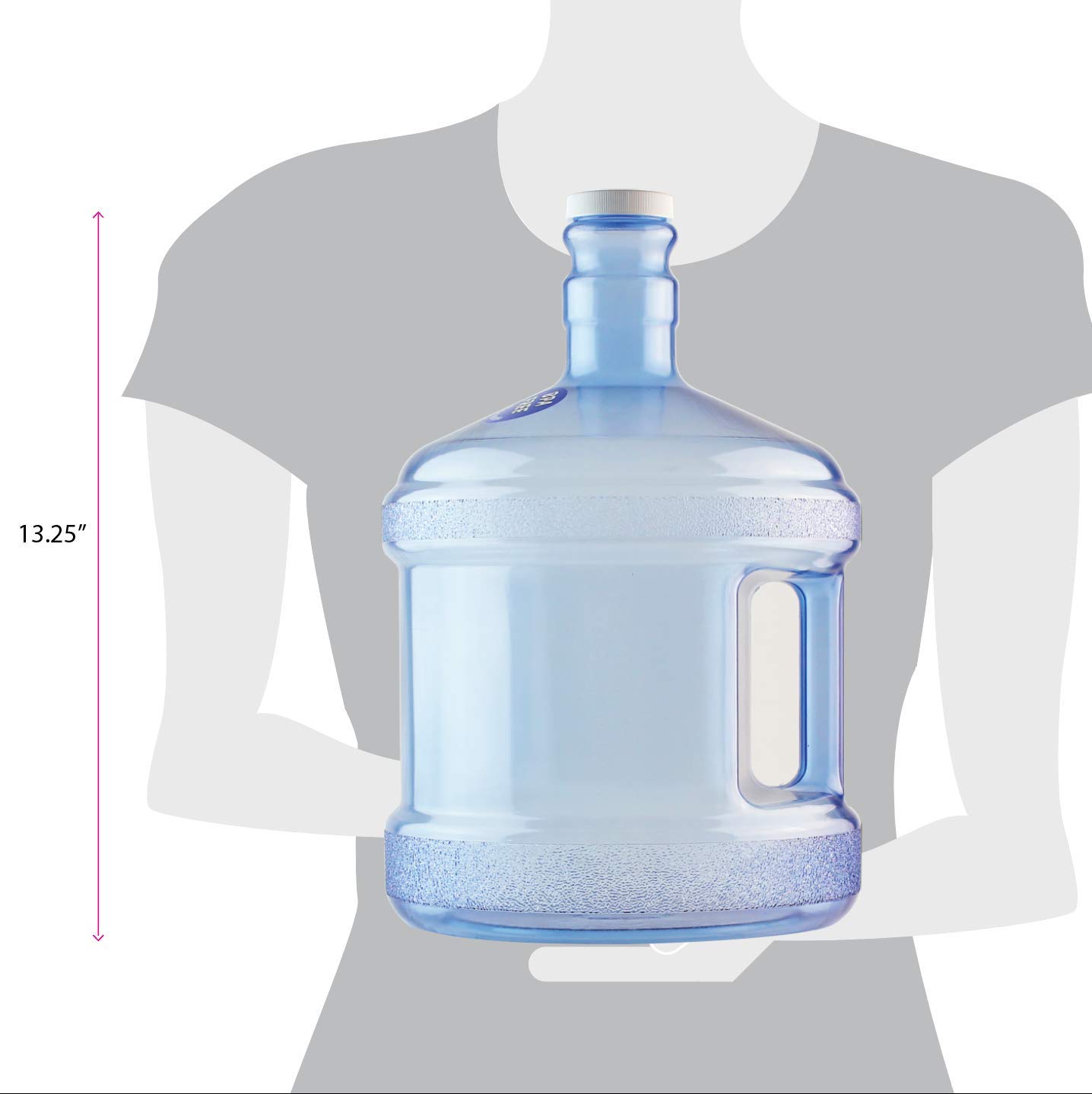 New Wave Enviro BPAFree Reusable Plastic Water Bottle 2 Gallon Made