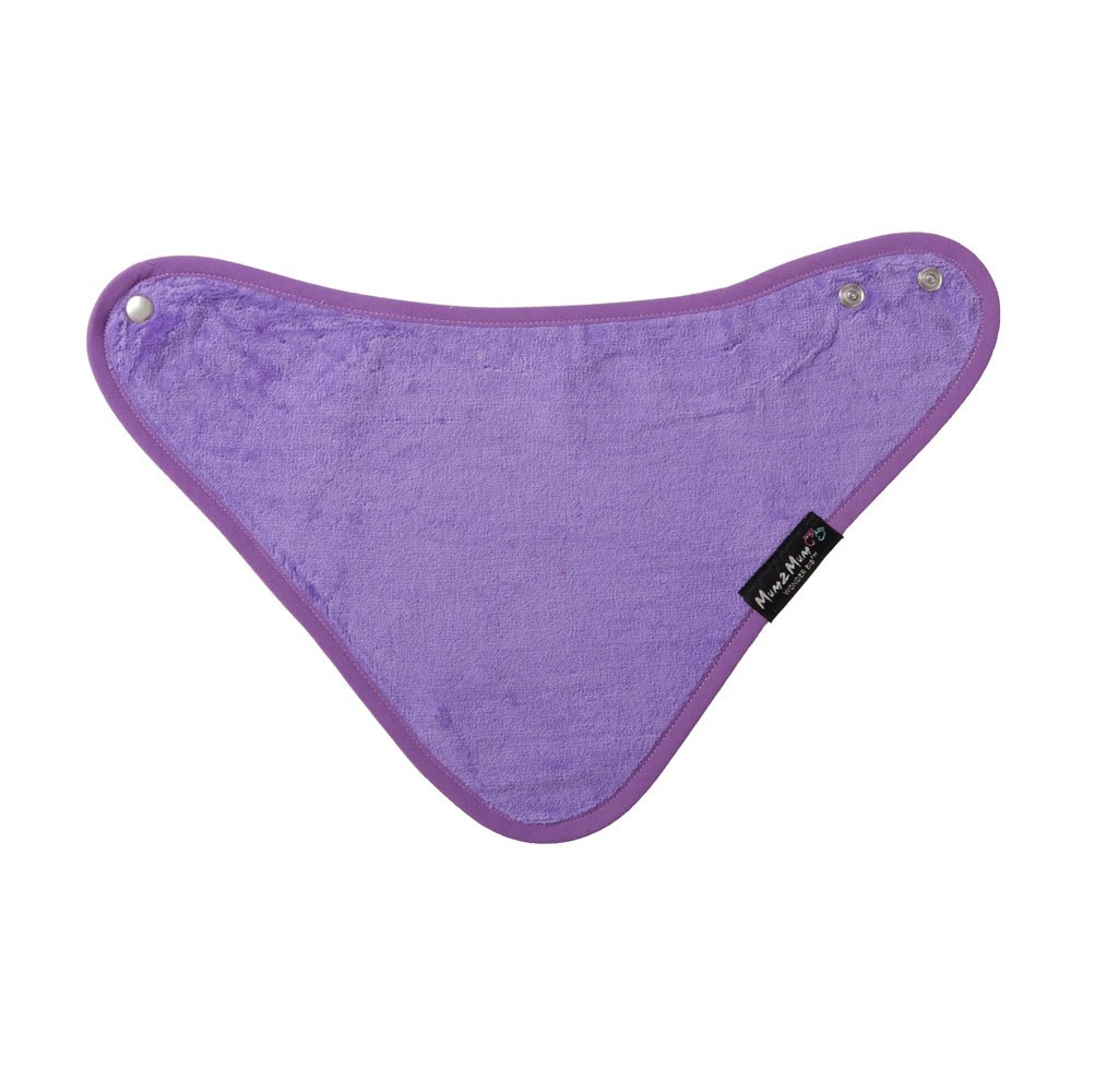 Mum2Mum Bandana Wonder Bib - Purple - Super Absorbent - Protects Against Eczema - 100% Cotton