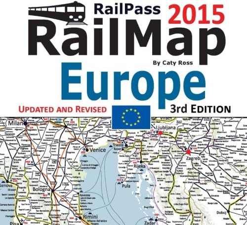 RailPass RailMap Europe 2015: Icon illustrated Railway Atlas of Europe, Turkey and Morocco designed for Interrail and Eurail pass holders Paperback – Large Print, October 31, 2015