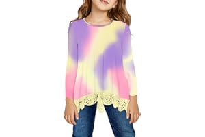 storeofbaby Girls Casual Tunic Tops Short Sleeve Loose Soft Blouse T-Shirt for 4-13 Years