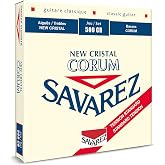 Savarez NT 500CR Normal Tension Classical Guitar Cristal Trebles, Corum Basses, Full 6 String Set