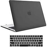 ProCase for MacBook Pro 15 2019 2018 2017 2016 A1990/A1707 with Touch Bar, Hard Shell Case and Keyboard Cover for 2016-2019 MacBook Pro 15" -Black