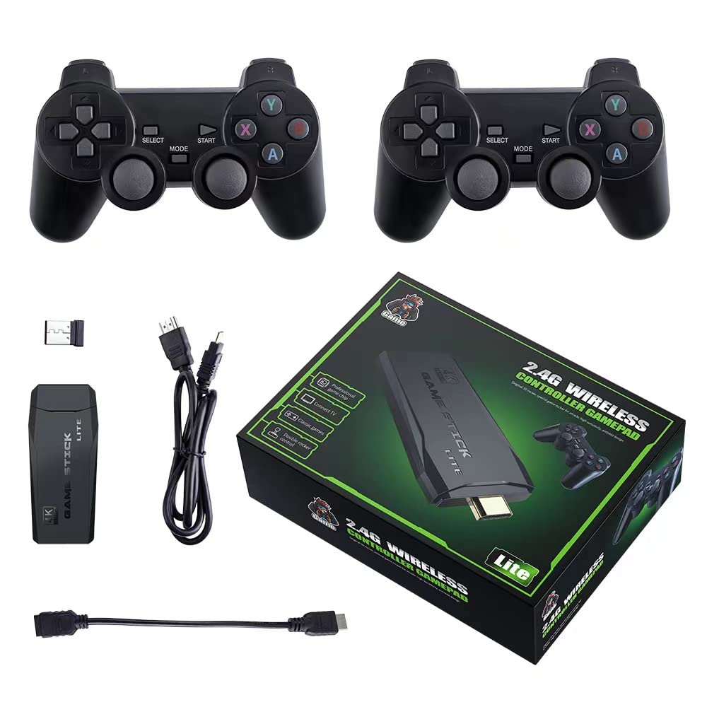 Game Stick Retro Gaming Console, 20,000 Retro , 23 Emulators 4k Hd Tv Built In Classic Video Games Plug Play Game Console Tv 2 Wireless Contr Retro Game Console