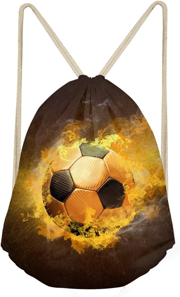 FANCOSAN Sport Ball Designs Drawstring Bag Cinch Pack for Mens Womens Fitness Gym Sackpack