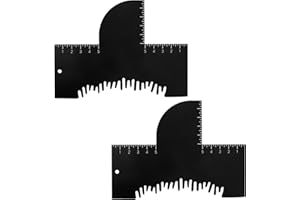2pcs Barber Enhancement Cards with Measurement Indicators, Reusable Hairline & Beard Shaping Tool Color Spray Edge Alignment 