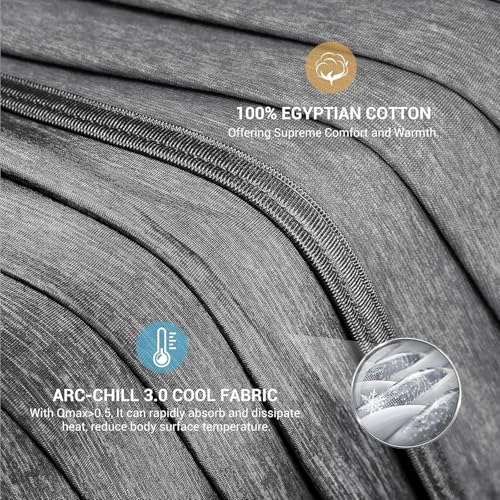 Elegear Revolutionary Cooling Blanket Queen Absorbs Heat to Keep Body Cool for Night Sweats, Arc-Chill3.0 Cool Fiber Q-Max>0.5 for Hot Sleepers, Lightweight Summer Cold Blankets for Sleeping 79" x 86"