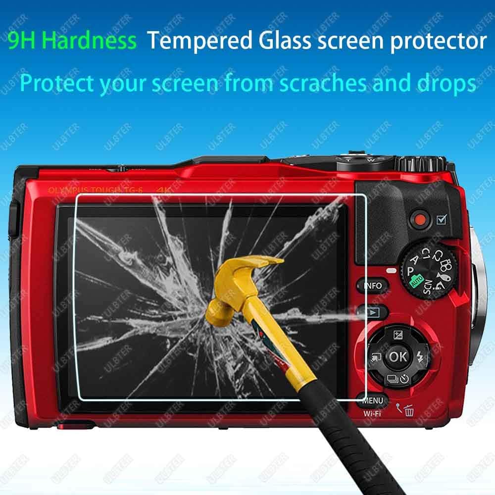 ULBTER Screen Protector for Olympus TG-7 TG-6 TG-5 TG-4 TG7 Red Black - Image 4
