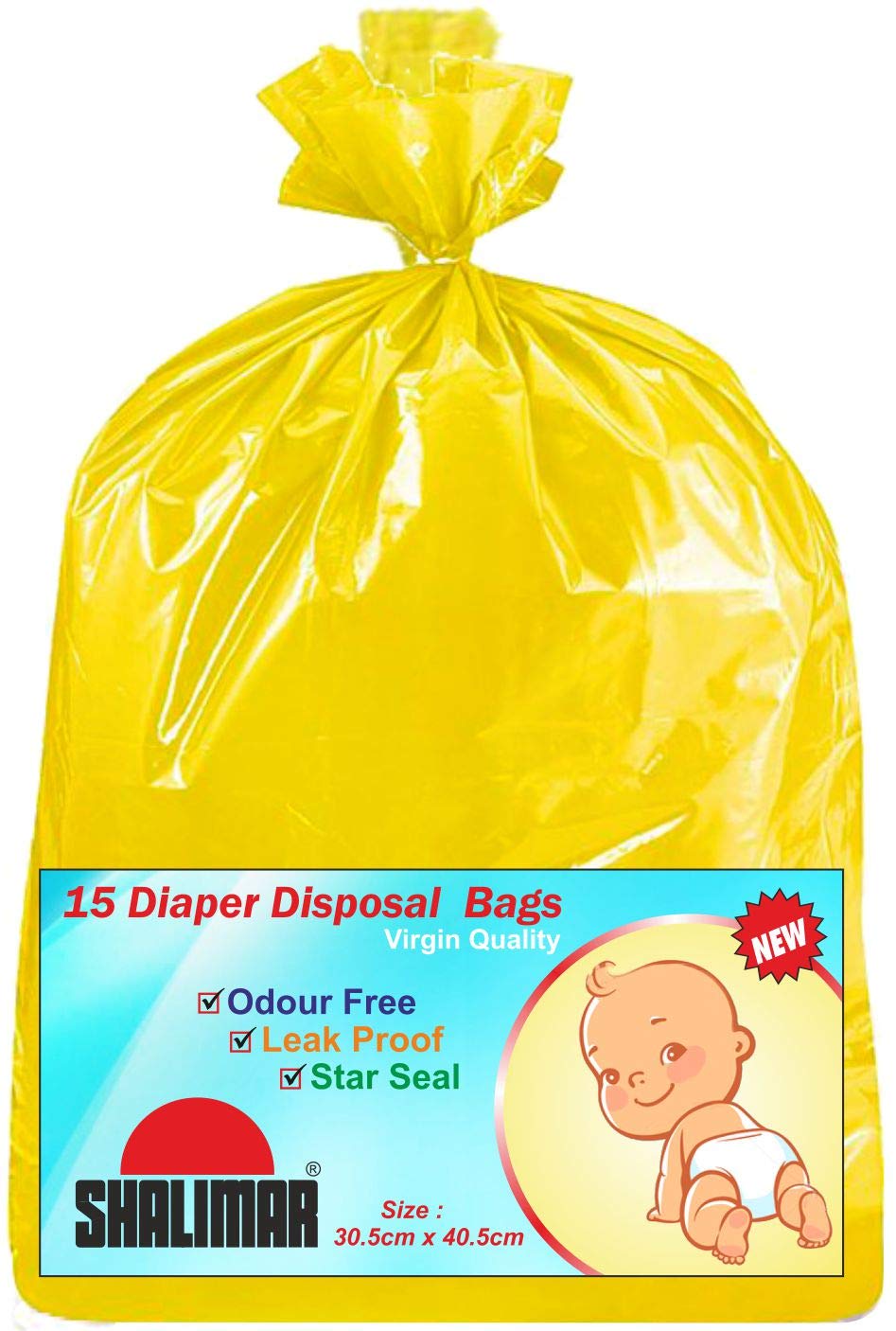 Buy Shalimar Baby Diaper Disposable Bags Size 30.5 cm X 40.5 cm 6 Rolls