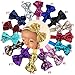 CellElection 15Pcs Baby Girls Headbands 4'' Big Boutique Bling Sparkly Glitter Sequin Hair Bows Headband Elastic Hair Bands Hair Accessories for Toddlers Infants Newborns