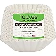 Tupkee Large Coffee Filters 12 Cup - (500 Count) 9.75" x 4.25" Tall Walled Premium Coffee Filter to Prevent Messy Ground Overflow - Compatible with Bunn Commercial & Large Home Machines - Made in USA
