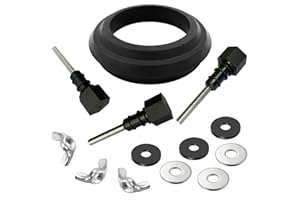 TOHAXPLS Upgrade 630-0204 2" Tank to Bowl Bolt Kit Replacement for Mansfield Toilet Repair Kit Inside Tank, Includes Gasket, Bolts and Other Essential Parts (Black)