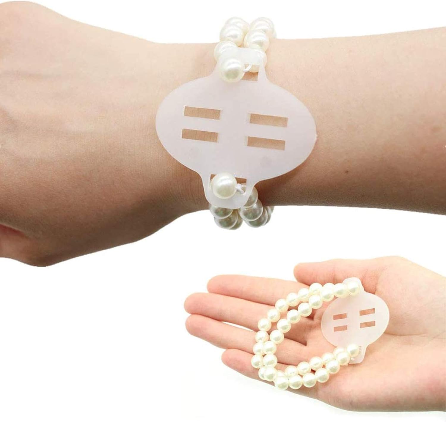 Yokoke Set of 10 Elastic Pearl Wrist Corsage Bands DIY