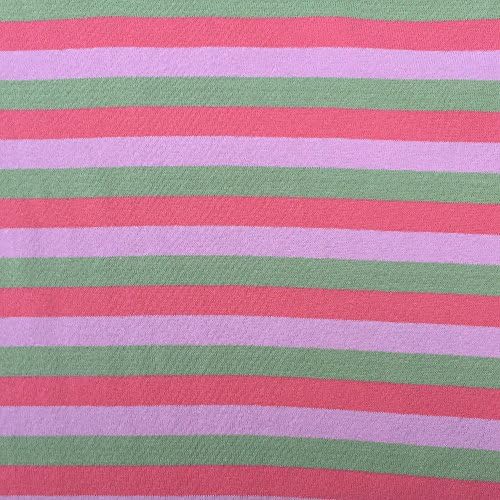 USA Made Premium Quality 100% Combed Cotton Striped 1 x 1 Rib Knit Fabric ( Wholesale price by the bolt) - 10 Yards -