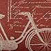 Highpot Fashion Retro Bicycle Red Print Rectangle Cotton & Linen Throw Pillow Case Decorative Cushion Pillow Cover