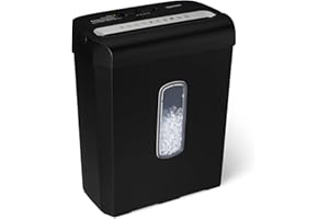 鶹 Basics 6-Sheet High Security Micro Cut Paper Shredder and Credit Card Shredder, 3.7 Gallon, Black