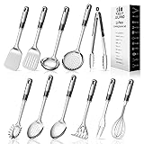 11 pcs Cooking Utensils Set,Stainless Steel Kitchen
