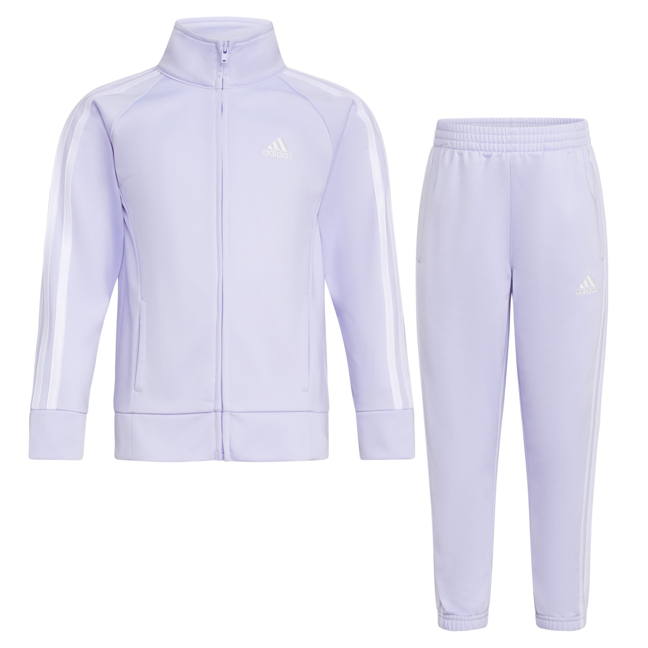 Photo 1 of adidas Little Girl's Zip Front Classic Tricot Jacket, Violet Tone Purple, 2T