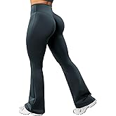 Ieumaz Flare Leggings for Women Buttery Soft Mid Waist Bell Bottoms No Front Seam Workout Gym Yoga Pants