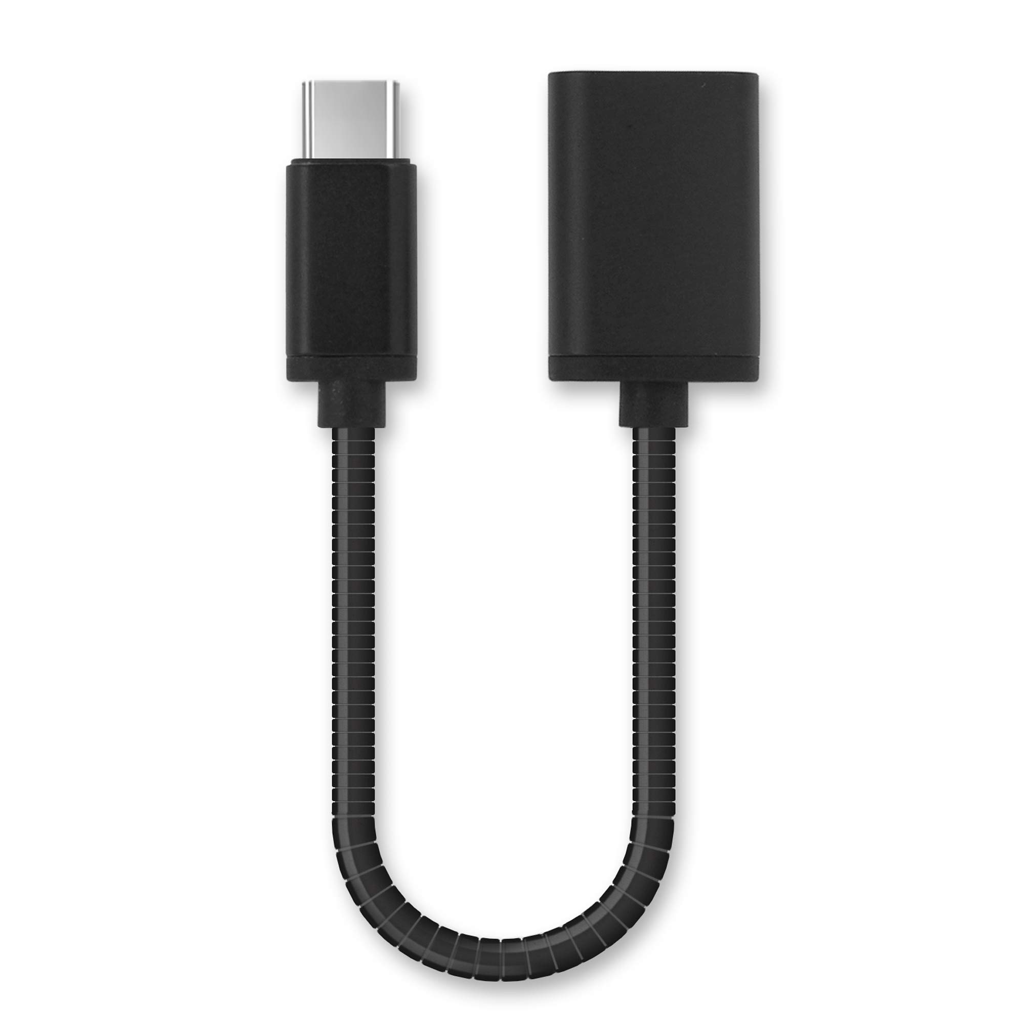 subtel Tablet OTG Cable Adapter USB C Type C to USB A OTG 2.0 Compatible for On The Go USB Host Cable 15cm Black