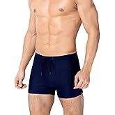 Men's Swim Shorts with Zippered Pockets,Men's Swim Trunks with high Elasticity