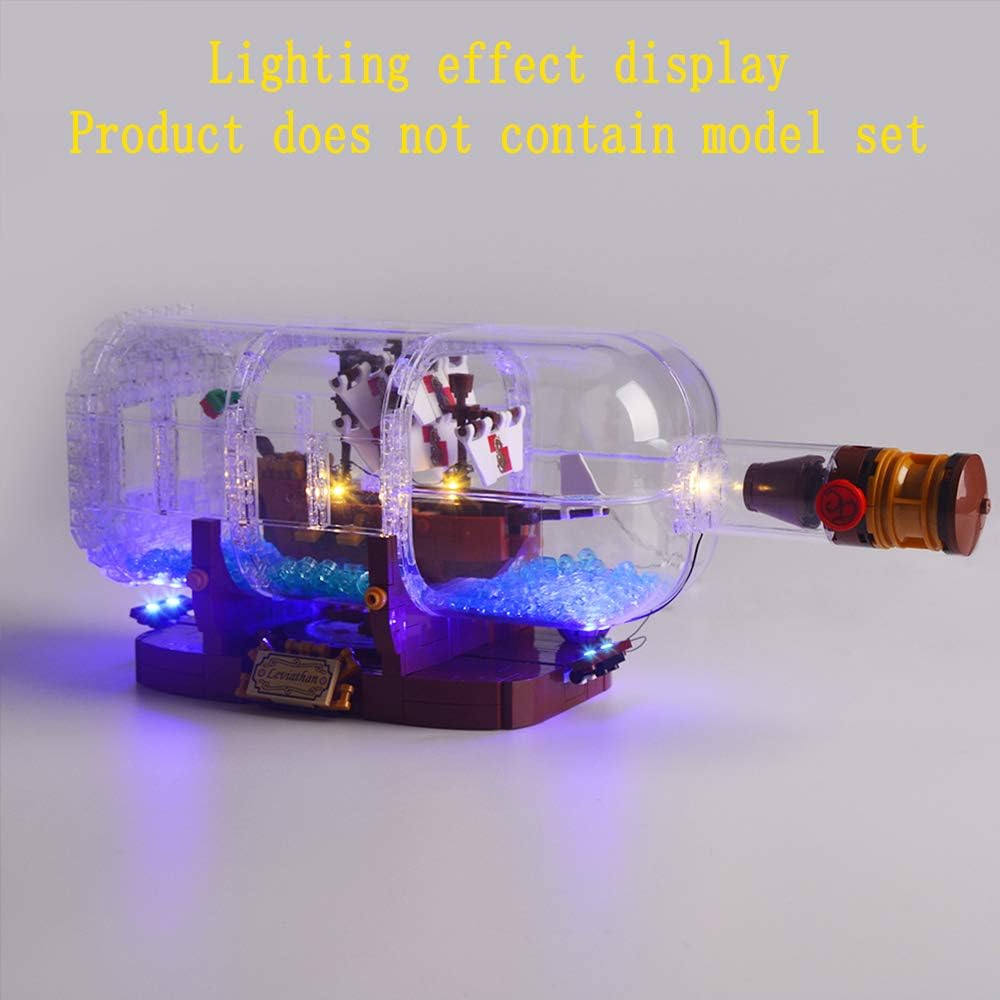 GEAMENT Upgraded Version Bricks Light Kit Compatible with LEGO Ship in a Bottle 92177 - Image 4