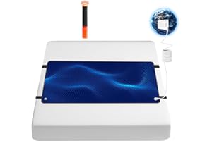 Z ZONAMA Grounding Mat for Bed,Energy Mat Grounding Pad for Sleeping, Relieve Stress,Improves Sleep,Anti-Static Mat,Anti-Slip Ground Mattress with 15 Feet Cord and Test Pen (Black, Queen Size: 59 "x26)