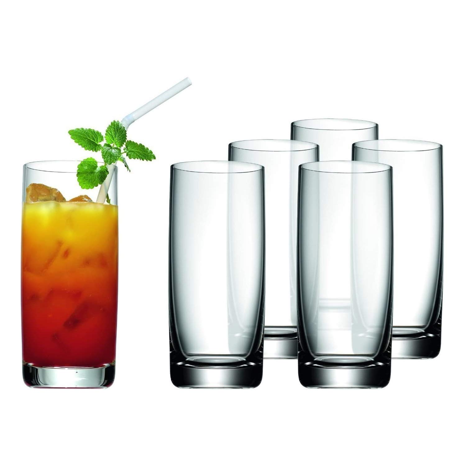 WMF Long Drink Glasses, Transparent, 350 ml, Set of 6
