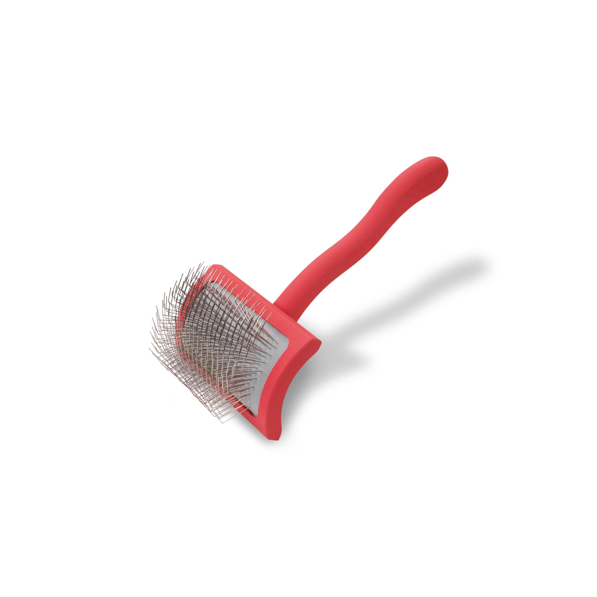 Chris Christensen Big G Dog Slicker Brush - Professional Grooming Brush -Shedding Brush - Fluff Detangle Style Slicker Brush - Saves Time & Energy - Coral, Medium