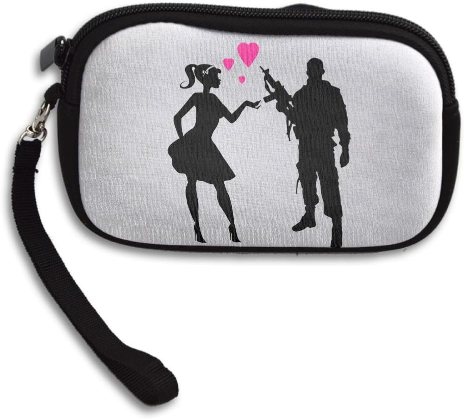 Girl Love Solider Comfortable Coin Purse Storage Package Wallet Zipper Mini Wallet For Men & Women