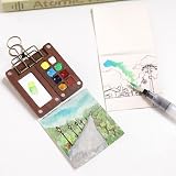 SKJAXF Watercolor Travel Case - 8 Compartment Wooden Palette Set view 6