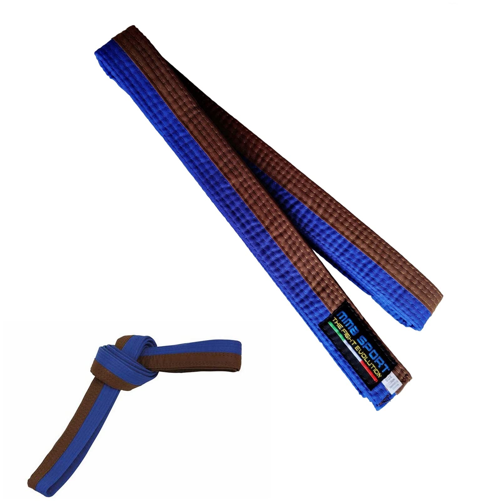 Judo Aikido Taekwondo Martial Arts Cotton Karate Belt (260 cm, Blue/Brown) — image 1