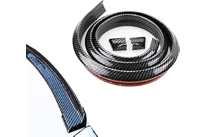 Miytsya Pack-1 Car Rear Spoiler, Universal 4.9ft/1.5m Rubber, Carbon Fiber Black, Spoiler for Car Rear Window Fits Most Cars