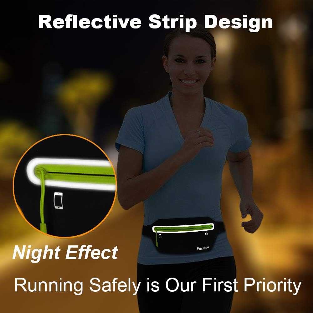 AIKENDO Slim Running Belt Fanny Pack, Fitness Waist Pouch Bag Exercis Gym Waist Pack, Jogging Belt Runners for iPhone XS Max XR 8 7 plus Samsung Note, Workout Running Accessories Phone Holder for Running : Sports & Outdoors