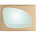 Adanz Side Mirror Glass Replacement Compatible with VW Passat Rabbit Jetta Eos R32 GTI Passenger Right Side RH With Adhesive Non Heated