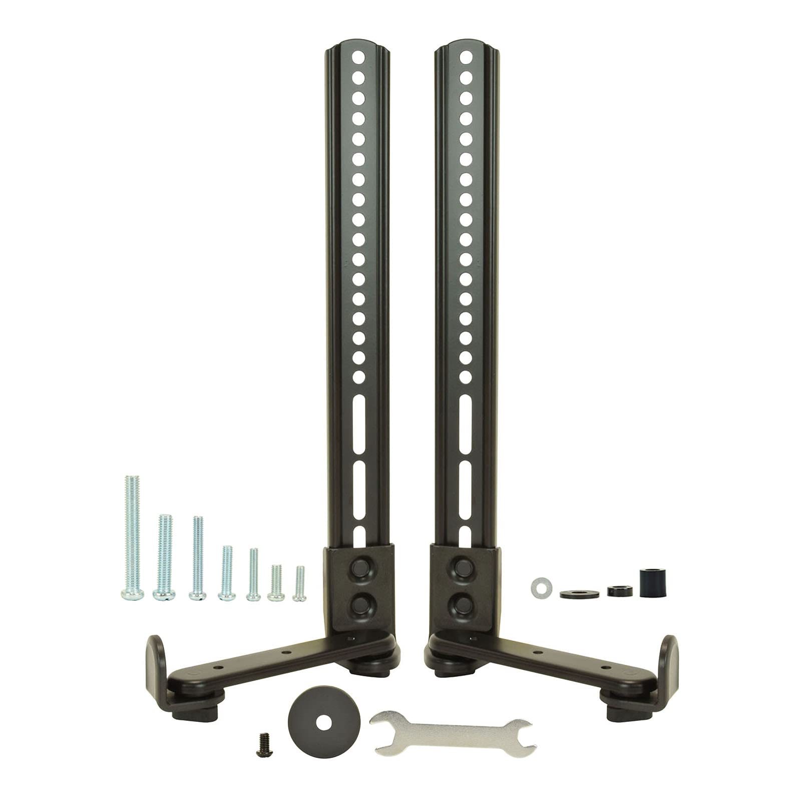 Ex-Pro Soundbar Bracket, Universal Versatile Mount for Mounting Above or Below TV, Max Vesa 600 x 400, for Sound Bar or Speaker with Max Weight up to 15KG, with Adjustable Height and Non-Slip Feet