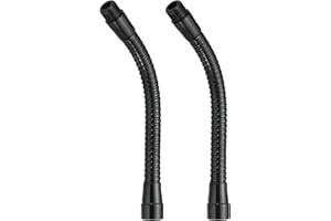 PATIKIL 8" Microphone Gooseneck, 2Pcs 5/8"-27 Thread Metal Universal Hose Flexible Arm Gooseneck Tube Extension for Multifunc