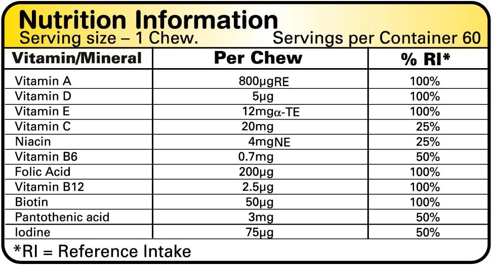Chewy Vites Kids Multivitamin Advance, 60 Kids Vitamins Gummies, 11 Essential Nutrients, 2 Months Supply, Real Fruit Juice - Image 3