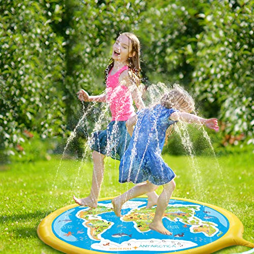 ACSTEP Splash Pad, Outdoor Sprinkler for Kids, Inflatable Splash Play Mat Summer Sprinkler Water Toys for Toddlers,Kids and Babies Gifts, Outdoor Swimming Pool Splash Pad Pool for Babies and Toddlers