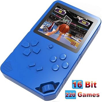 Amazon Douddy 16ビットハンドヘルドゲームコンソール 子供 大人用 2hdクラシック電子ゲーム3 0インチスクリーン Usb充電式 シニアアーケードエンターテイメントプレーヤー ブルー Ddhg512be テレビゲーム 体感ゲーム おもちゃ