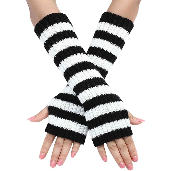 2 Pairs Y2k Arm Warmer for Women Grunge Knitted Glove