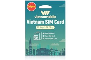 MEWFI Vietnam Prepaid SIM Card - 5GB/Day for 20 Days + Unlimited in-Network Calls - Use Google, Instagram, Twitter - 3-in-1 SIM for Unlocked Smartphones