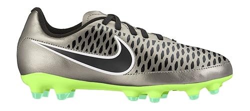 Nike Mädchen Jr Magista Onda Fg Turnschuhe, metallic Pewter-Black-Ghost Green-White UK