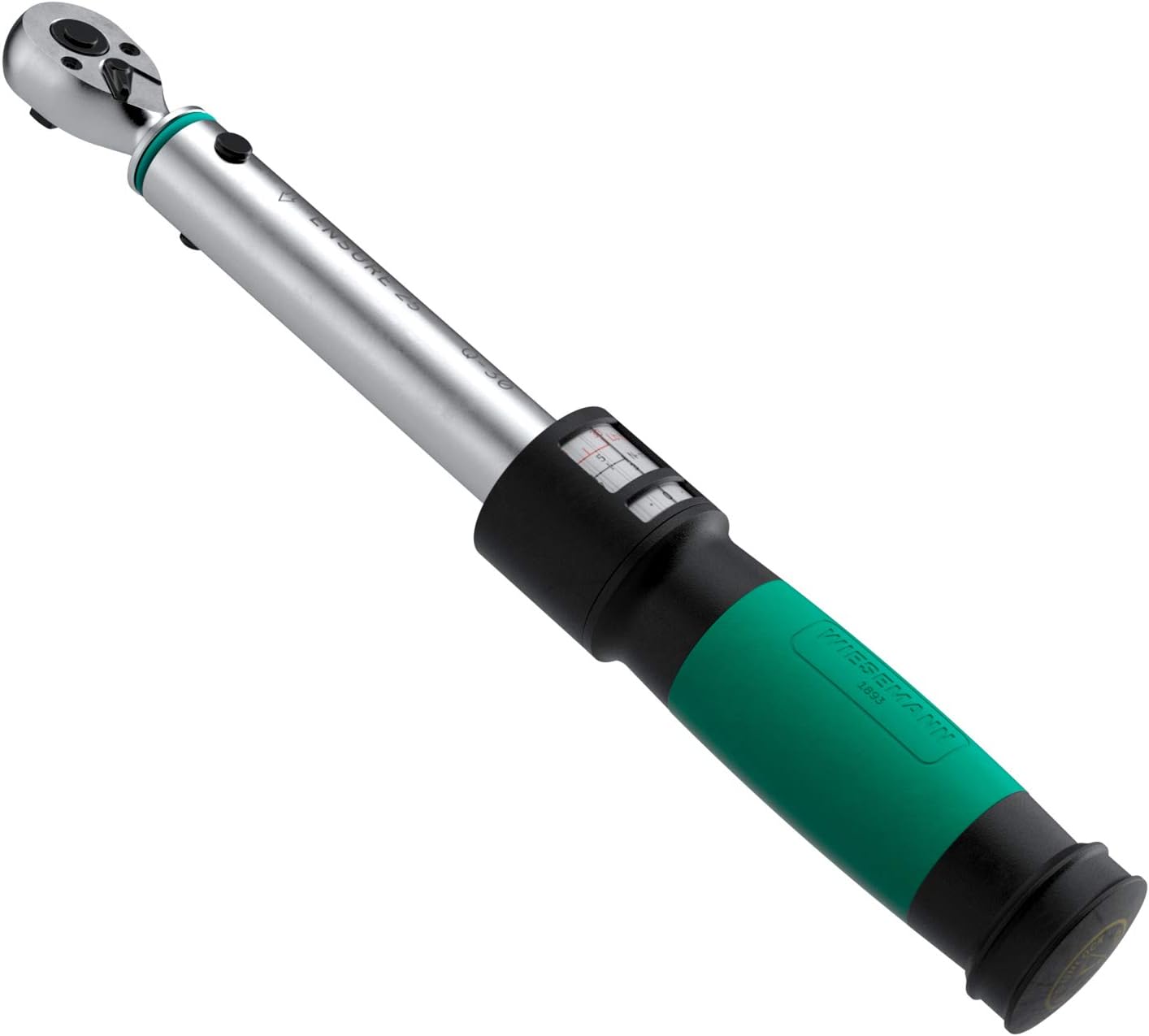 WIESEMANN 1893 Torque Wrench for Bicycles 1/4 inch 3-25Nm Ensure Series from I Torque Wrench with Double Scale & Right-Hand Tightening I Made of Q-30 Chrome-Plated Steel I in Trasport Box I 81444