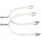 SanBluff English Bumper Spurs - Stainless Steel Equestrian Spurs Round Spurs for Mens, 1 Pair., Silver