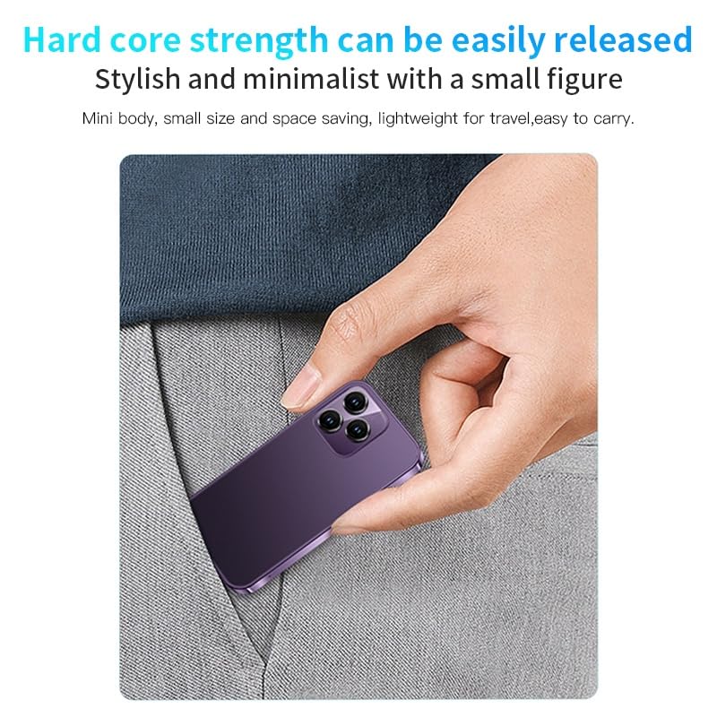 CatCalls Mini Smartphone Unlocked 4G Mobile Phone, 3.0 Inches, 32 GB Expandable up to 128 GB, Dual SIM Dual Camera, Android 10.0, Supports WiFi Bluetooth Backup Phone (XS15 Purple)