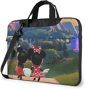 15.6 Inch Laptop Bag Hot Air Balloon Mickey and Minnie Laptop Briefcase Shoulder Messenger Bag Case Sleeve