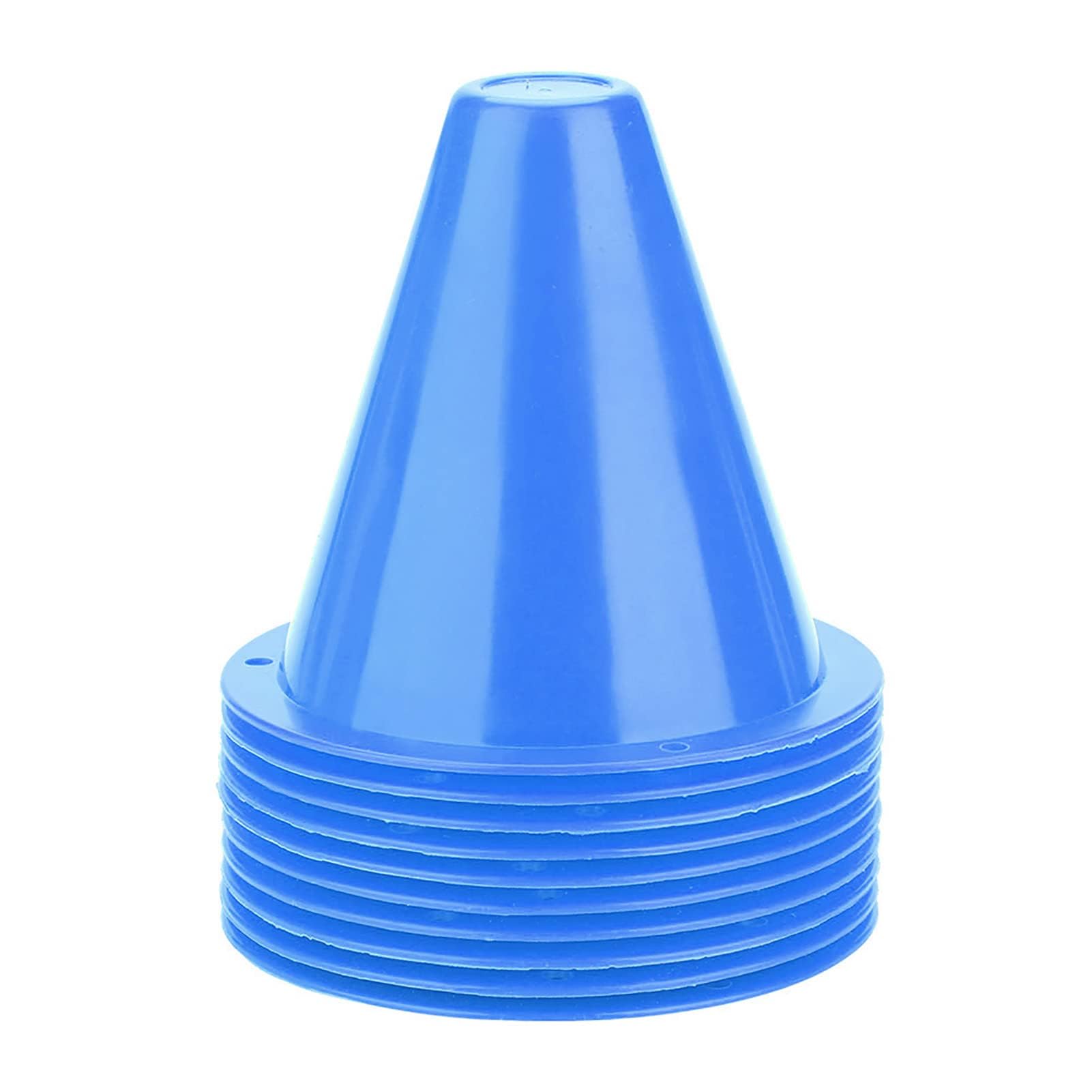 Alomejor 10pcs Football Agility Cones 8.5 x 8.5cm Training Traffic Cones for Training Football(Blue)